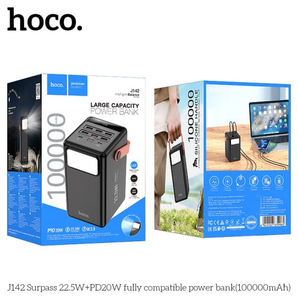 Hoco MMJ-20 100000mAh Power Bank - বিশাল পাওয়ার ও ফাস্ট চার্জিং